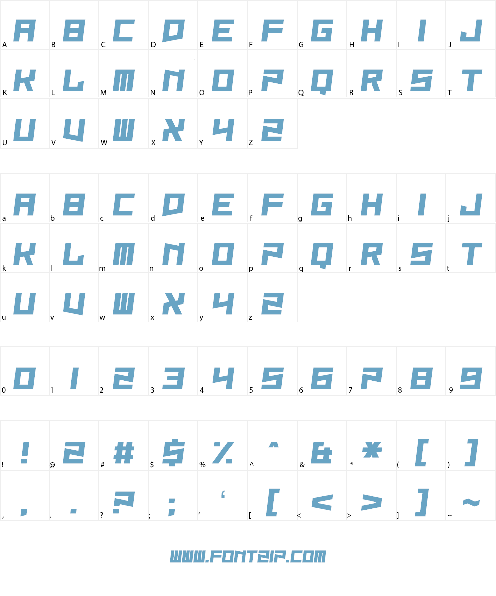 Wicked Jumps Font Character